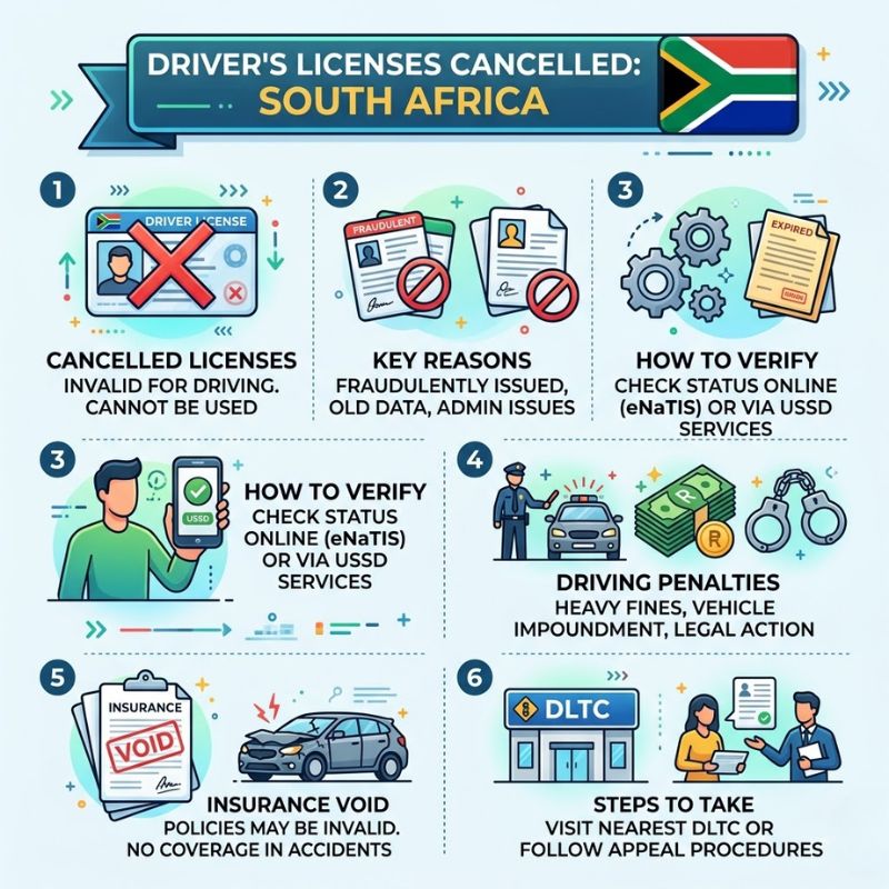 Driver Licenses Cancelled in South Africa