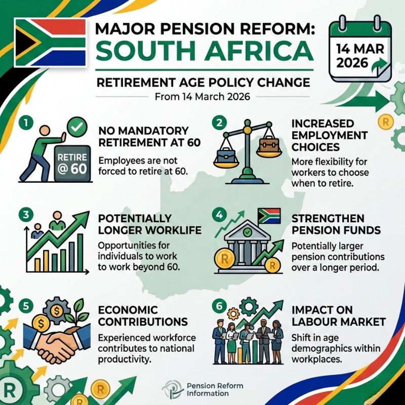 South Africa ends retirement at 60